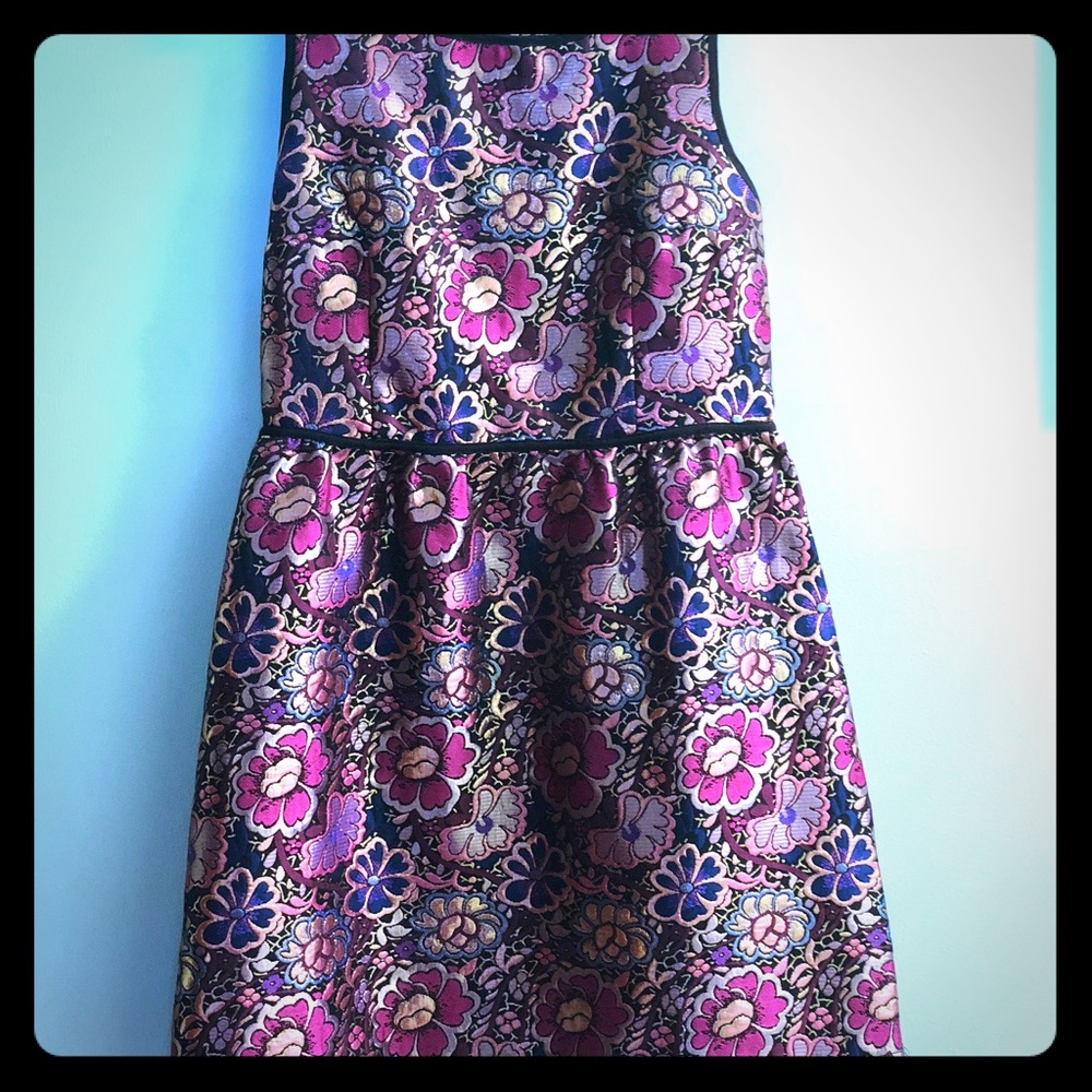 Metallic Floral Dress- M